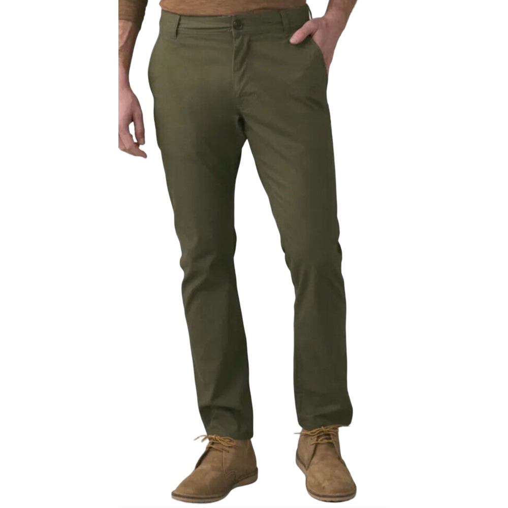 NEW prAna VERT GREEN McCLEE COOLMAX STRAIGHT FIT PANTS SZ 28 INSEAM 34